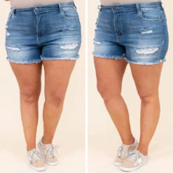 Good Times And Tan Lines Shorts, Medium Wash -VogueBabe Store 10 3787cd3f 30cd 465f 8006 29c9ca2f8aa5