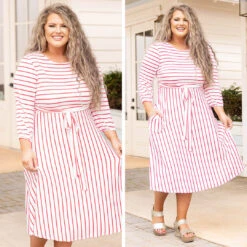 Holding Hands On The Boardwalk Dress, Ivory-Coral -VogueBabe Store 10 7f99bf75 d246 438e bcf1 cc4ba5aec452