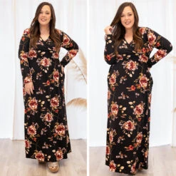 Flowers Of Fall Dress, Black -VogueBabe Store 10 d8662802 d878 4dea a710 53f61eac4117