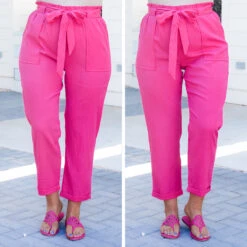 Nice For Once Pants, Fuchsia -VogueBabe Store 12 2624a923 78bf 43cf 9442 a12512df33ed