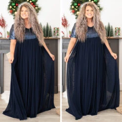 Shining Like A Diamond Dress, Navy -VogueBabe Store 12 4af9fa3c 8472 424c 89ae 7481ad176db1