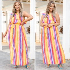 Queen Of Stripes Dress, Multi -VogueBabe Store 12 c9f34ef2 5a96 41ba 9d48 7066872be9e1