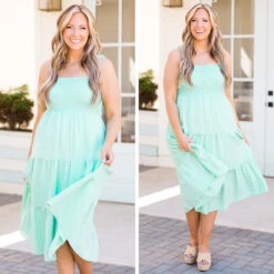 Meet Me By The Azaleas Dress, Light Mint -VogueBabe Store 12 fb320ef7 fcec 4025 9df8 12bab53647d7