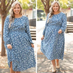 Only Happiness Dress, Blue -VogueBabe Store 13 054dd1b7 c0b5 4fa0 b8f9 505c641fe58f