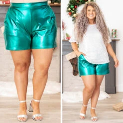 Genuine Hearts Shorts, Emerald -VogueBabe Store 13 3e21d81e 6b89 4261 9720 0ea0386f6926