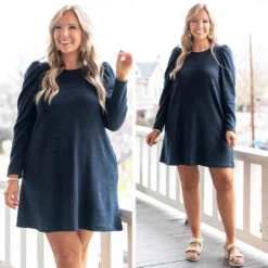 Swing My Way Dress, Navy -VogueBabe Store 13 9f4495bf 7be5 4bbb b357 ccf10c1dc721