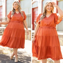 Southern Soul Dress, Rust -VogueBabe Store 13 b73b1cbf 36f8 419f b48a 7806f35218e7