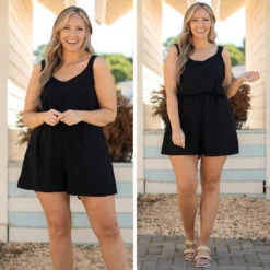 Simple Romper, Black -VogueBabe Store 13 c181e725 6ed6 4bb3 9cf7 9a0970bd213e