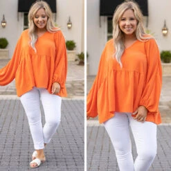 Queen For A Day Top, Orange -VogueBabe Store 13 f9f492ed ba99 491a 9876 a1b81a6d3be5