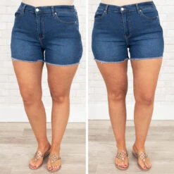 Time In The Sun Shorts, Medium Wash -VogueBabe Store 13 fea689ef d8c9 4ca2 b02a 7cd8eea948d9