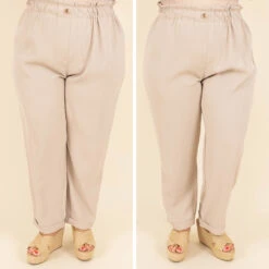Single Step Pants, Taupe -VogueBabe Store 15 80c8c86c 05e1 4ab1 b8a1 d27c6c3aeb7e