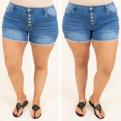 Summertime Heat Shorts, Medium Wash -VogueBabe Store 17 3b9c39a3 64c8 4515 85cd 3740794a2aee