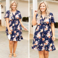 Valley Gal Dress, Navy -VogueBabe Store 17 85221eba 9bf4 49a1 80a1 c35b236e3325