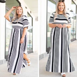Stripe On Cue Maxi Dress, Black 13 Stripe On Cue Maxi Dress, Black -VogueBabe Store 17 f0bff024 ad80 424d ac78 21fb3175c49a