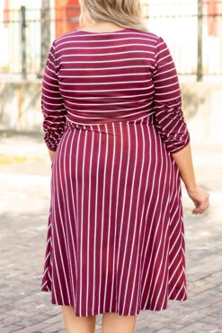 Holding Hands On The Boardwalk Dress, Wine -VogueBabe Store 1B7A7225 Edit