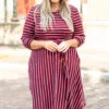 Holding Hands On The Boardwalk Dress, Wine -VogueBabe Store 1B7A7229 Edit