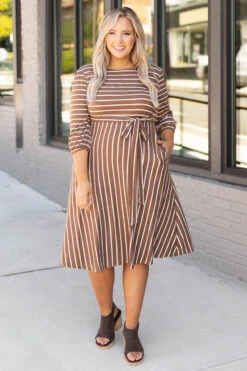Holding Hands On The Boardwalk Dress, Taupe 10 Holding Hands On The Boardwalk Dress, Taupe -VogueBabe Store 1B7A8769