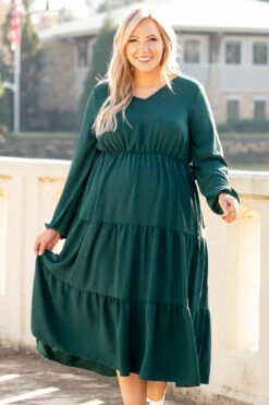 Grass Is Greener Dress, Hunter Green