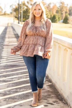 At Last Top, Brown -VogueBabe Store 1I5A8273