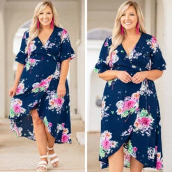 Love In Bloom Dress, Navy -VogueBabe Store 1 14a6f7d1 d9ee 4f8c b140 9b1efee0306b
