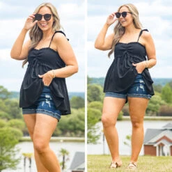 Blossoming Flower Top, Black -VogueBabe Store 1 9b512e68 9470 4a83 97c1 7fcafc3dda4a