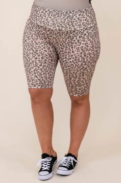 Killin’ It Biker Shorts, Taupe