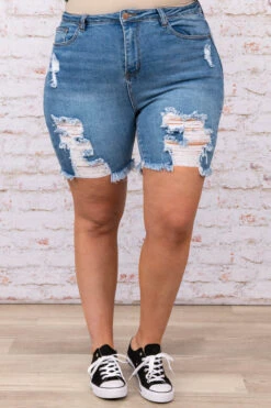 Live Some Shorts, Medium Wash -VogueBabe Store 2 24Kim 258