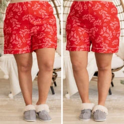 Holiday Happy Pajama Shorts, Red -VogueBabe Store 27 05b7ee84 5baf 4e38 a525 6a84a99f49d1