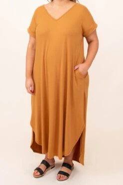 Crossroad Ahead Dress, Clay -VogueBabe Store 3 16 2369