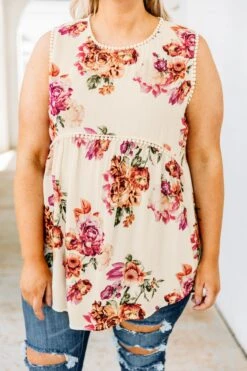 She's Marvelous Tank, Ivory -VogueBabe Store 373A0579