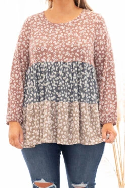 Following Sunshine Top, Brown Multi -VogueBabe Store 373A5149