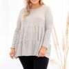 Stolen Hearts Top, Heather Gray -VogueBabe Store 373A5301