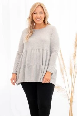 Stolen Hearts Top, Heather Gray