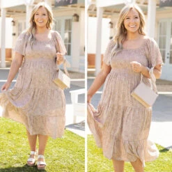 Back To The Days Dress, Taupe -VogueBabe Store 3 2df98152 09d0 4635 a63b 456d92e04f2a