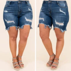 New Day, New Me Shorts, Dark Wash -VogueBabe Store 3 7222d0e6 4ad1 4ca7 98cd 5c3f08dda478