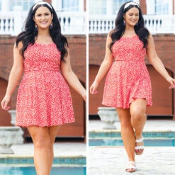 Cali Style Romper, Tomato -VogueBabe Store 3 c371fc64 0490 435a 8994 9556113dc755