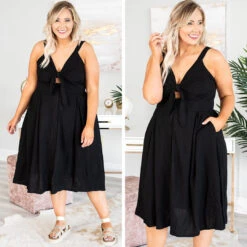 Effortlessly Elegant Dress, Black -VogueBabe Store 4.15 1