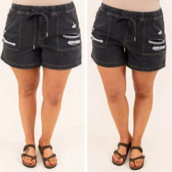 Catch The Tide Shorts, Black -VogueBabe Store 4 86fd8650 c544 4a0a b6d9 0ae34f9497f0