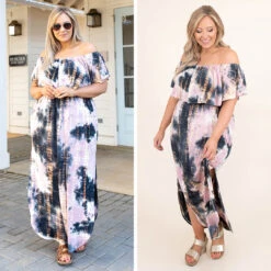 By The Boardwalk Maxi Dress, Mauve Ocean Tie Dye -VogueBabe Store 4 f9e2440f 5f5c 4adb 8ce1 de28e3c8acbd