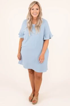 Moments In The Sun Dress, Sky Blue -VogueBabe Store 5 14 9166