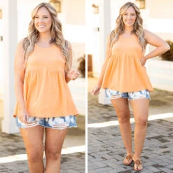 The Girl's Alright With Me Tank, Cantaloupe -VogueBabe Store 50 e79c4763 3480 493f 96b9 a33cb8b2bc03