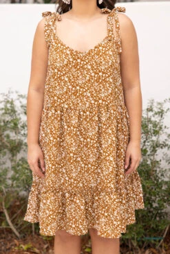 Endless Sunshine Dress, Camel -VogueBabe Store 5E1A0513