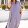 Crossroad Ahead Dress, Dusty Lavender -VogueBabe Store 5E1A1463 Edit