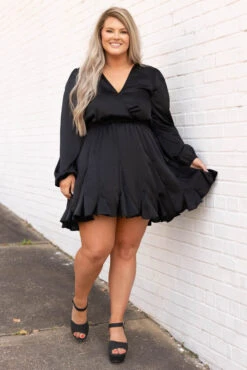 How Are You Doing Dress, Black -VogueBabe Store 5E1A1484