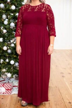 Looking Elegant Maxi Dress, Burgundy -VogueBabe Store 5E1A1908