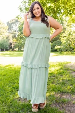 Admire Your Beauty Dress, Sage