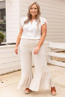 Take Time Pants, Oatmeal 11 Take Time Pants, Oatmeal -VogueBabe Store 5E1A3948 Edit