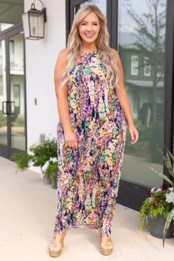 Love On The Weekend Maxi Dress, Navy -VogueBabe Store 5E1A4441