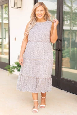 Country Clubbing Dress, Tan -VogueBabe Store 5E1A4586