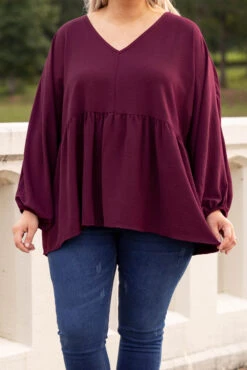 This Is Real, This Is Me Top, Burgundy -VogueBabe Store 5E1A5202